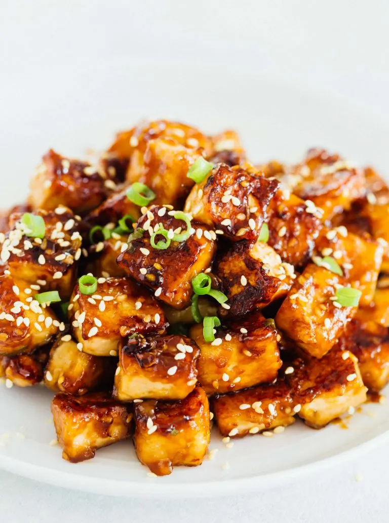 Pan-Fried Sesame Garlic Tofu